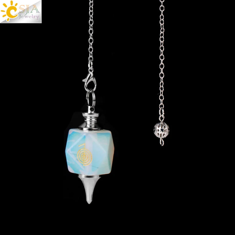 CSJA Reiki Spiritual Crystal Pendulum for Dowsing Divination