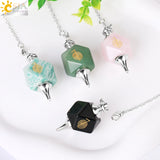 CSJA Reiki Spiritual Crystal Pendulum for Dowsing Divination