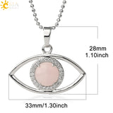 Natural Stone Devil's Eye Amulet Pendant Necklace