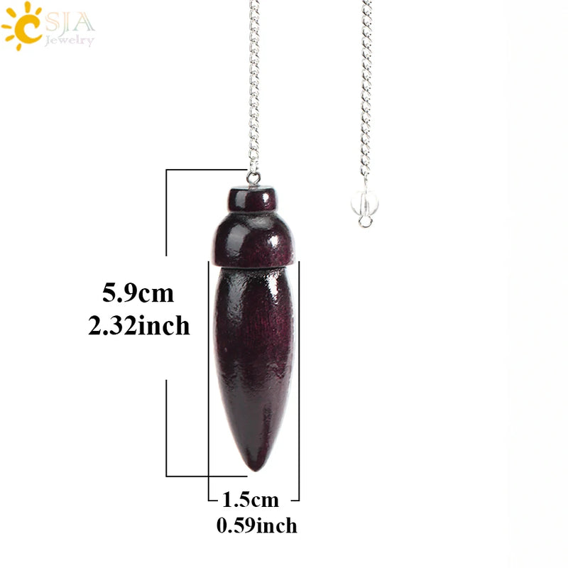 CSJA Spiritual Wooden Pendulum for Divination Meditation