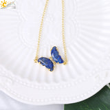 CSJA Butterfly Bracelet, Natural Stone Crystal Chain Bracelet
