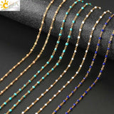 CSJA Women's Stainless Steel Beaded Chain Necklace Wedding Gift
