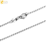 CSJA Pink Quartz Crystal Necklace Healing Reiki Faceted Pyramid Female Jewelry