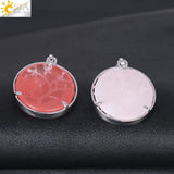 Tree of Life Pendant Necklace with Owl Natural Stone
