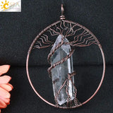 CSJA Tree of Life Pendant with Stones for Necklace Jewelry Making