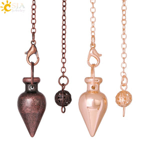 CSJA Water Drop Metal Dowsing Pendulum for Divination Radiesthesia H109