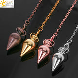 CSJA Water Drop Metal Dowsing Pendulum for Divination Radiesthesia H109