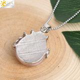 CSJA Water Drop Stone Pendant Butterfly Necklace Pink Quartz Purple Crystal