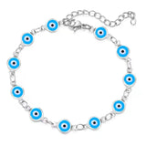CTB4 Eye Charm Bracelet High Silver Brass Chain Bracelets