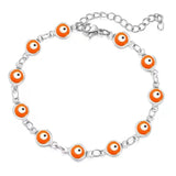 CTB4 Eye Charm Bracelet High Silver Brass Chain Bracelets
