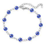 CTB4 Eye Charm Bracelet High Silver Brass Chain Bracelets