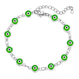 CTB4 Eye Charm Bracelet High Silver Brass Chain Bracelets