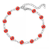 CTB4 Eye Charm Bracelet High Silver Brass Chain Bracelets