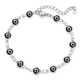 CTB4 Eye Charm Bracelet High Silver Brass Chain Bracelets