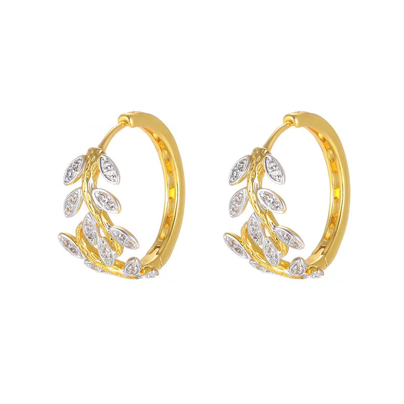 CTE3 Crystal Lightning Earrings For Women Man Geometric Hoop Earrings