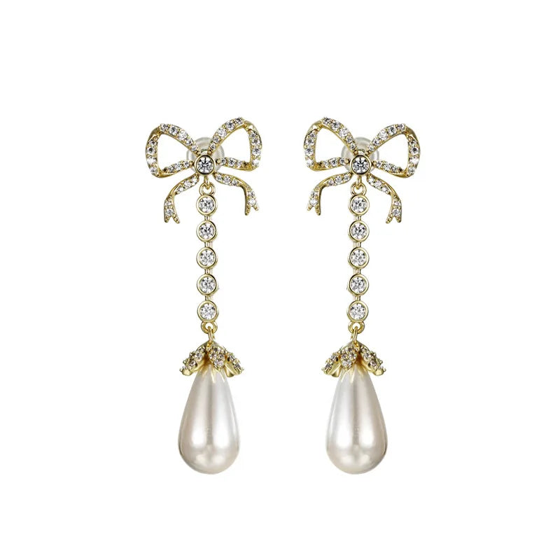 CTE3 Crystal Drop Earrings Women Wedding Bridal
