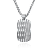 CTN3 Square Pendant Titanium Steel Necklace For Woman Jewelry