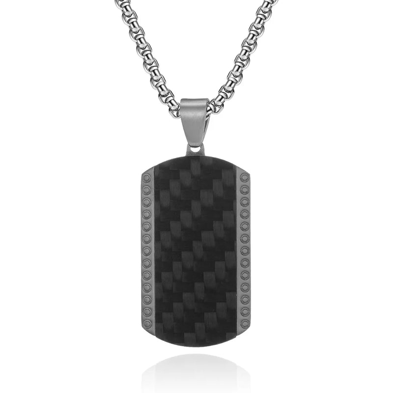 CTN3 Square Pendant Titanium Steel Necklace For Woman Jewelry