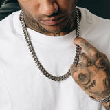 Stainless Steel 3-7mm Cuban Link Necklace for Men Choker Jewelry