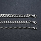 Stainless Steel 3-7mm Cuban Link Necklace for Men Choker Jewelry