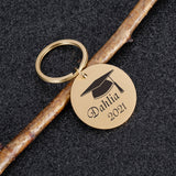 Personalized Graduation Keychain Gift for Him Her Men Women Keyring Pendant