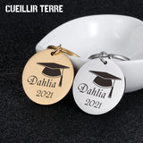 Personalized Graduation Keychain Gift for Him Her Men Women Keyring Pendant
