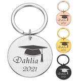 Personalized Graduation Keychain Gift for Him Her Men Women Keyring Pendant