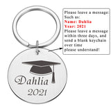 Personalized Graduation Keychain Gift for Him Her Men Women Keyring Pendant