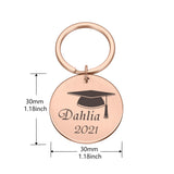 Personalized Graduation Keychain Gift for Him Her Men Women Keyring Pendant