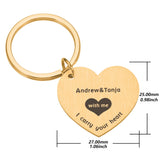 Heart Shaped Keychain Gift for Man Couple Rings Keychain