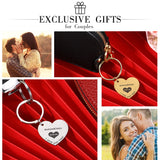 Heart Shaped Keychain Gift for Man Couple Rings Keychain