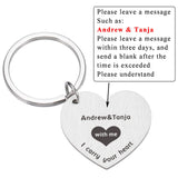 Heart Shaped Keychain Gift for Man Couple Rings Keychain