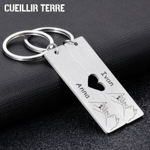 Couple Rings Name Key Chain Love Keychain Accessories Gift For Man