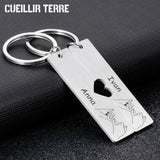 Couple Rings Name Key Chain Love Keychain Accessories Gift For Man