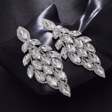 CUIER Crystal Rhinestone Bridal Dangle Earrings Wedding Jewelry