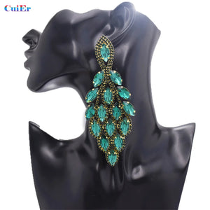 CUIER Crystal Rhinestone Bridal Dangle Earrings Wedding Jewelry