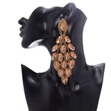 CUIER Crystal Rhinestone Bridal Dangle Earrings Wedding Jewelry