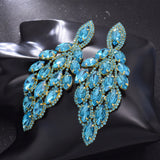 CUIER Crystal Rhinestone Bridal Dangle Earrings Wedding Jewelry