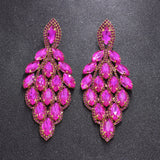 CUIER Crystal Rhinestone Bridal Dangle Earrings Wedding Jewelry