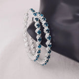 Huge Hoop Earring for Women Bead Chain Rhinestone Female Earrings