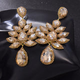 CUIER Crystal Drop Earrings Rhinestone Statement Dangle Wedding Jewelry
