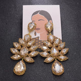 CUIER Crystal Drop Earrings Rhinestone Statement Dangle Wedding Jewelry