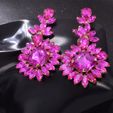 CUIER Crystal Long Drop Earrings Wedding Party Accessory