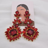 CUIER Crystal Long Drop Earrings Wedding Party Accessory