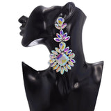 CUIER Crystal Long Drop Earrings Wedding Party Accessory