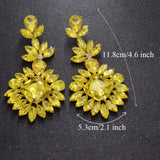 CUIER Crystal Long Drop Earrings Wedding Party Accessory