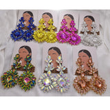 CUIER Crystal Long Drop Earrings Wedding Party Accessory