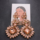 CUIER Crystal Long Drop Earrings Wedding Party Accessory