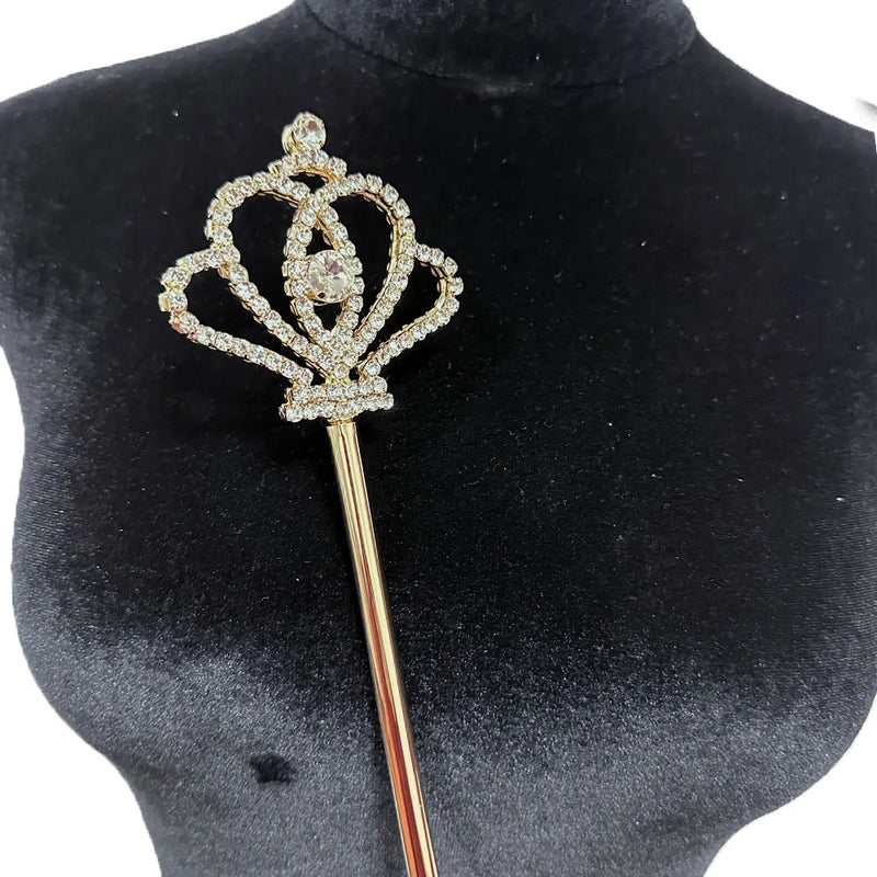 Rhinestone Crown Magic Wand Scepter Crystal Queen Princess Costume Props