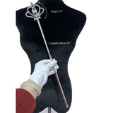 Rhinestone Crown Magic Wand Scepter Crystal Queen Princess Costume Props